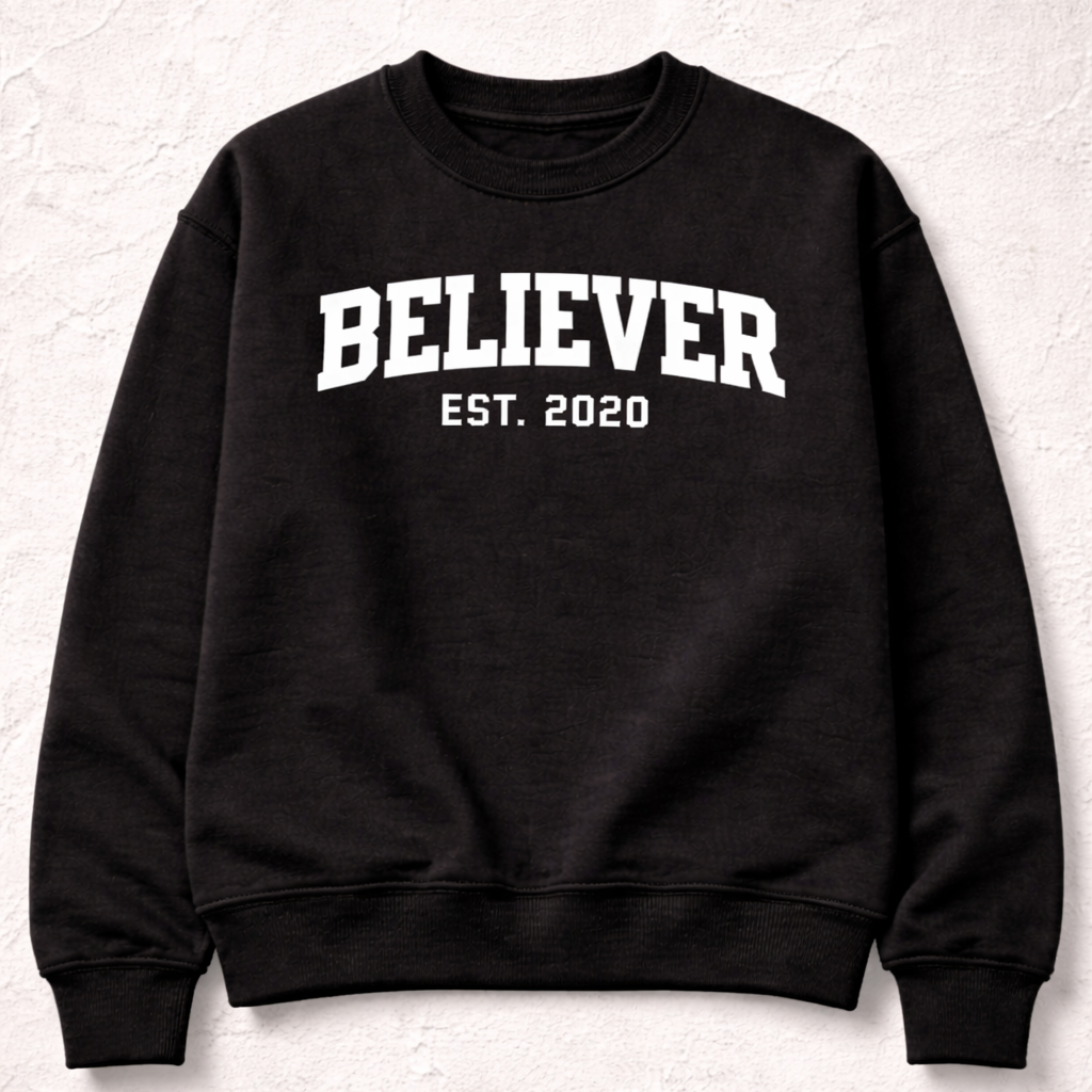 BELIEVER® Varsity Crewneck - Custom EST. Year (Unisex)